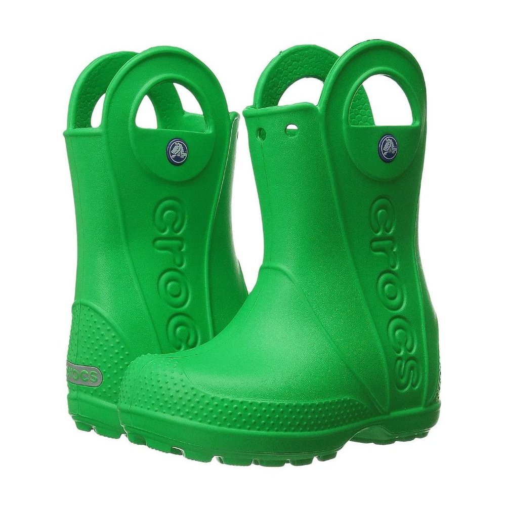CROCS Handle It Rain Boot Kids Grass Green size 10C (Toddler 10)